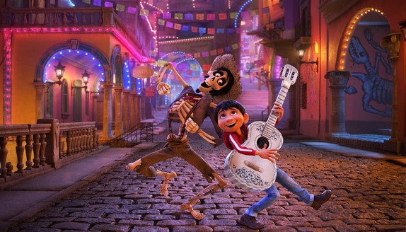 Miguel et Héctor dans le Monde des Morts dans Coco